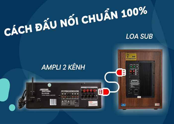 Lưu ý  khi đấu loa sub vào amply